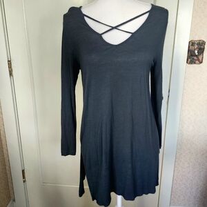 Old Navy | Dark Green Crisscross Long Sleeve Tunic Top